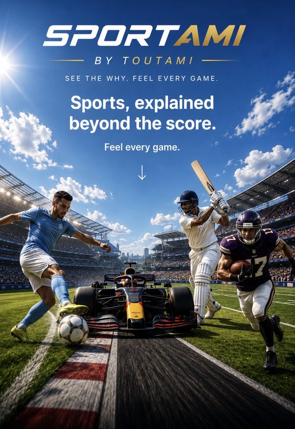 Sportami — Sports, explained beyond the score. Feel every game.